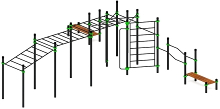 Воркаут ЛОВ 108 зеленый ВТ 102.25-02, фото 3