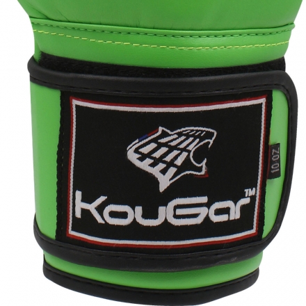 Перчатки боксерские KouGar KO500-12, 12oz, зеленый, фото 2