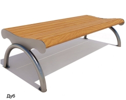 Банкетка парковая Берлин, Лиственница 1,5 м, фото 1