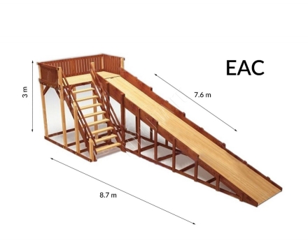 Зимняя деревянная игровая горка TORUDA Север-6 (скат 7.6 м), фото 1