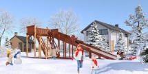 Зимняя деревянная игровая горка TORUDA Север-6 (скат 7.6 м) Зимняя деревянная игровая горка TORUDA Север-6 (скат 7.6 м)
