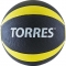 Медбол &quot;TORRES 1 кг&quot;, арт.AL00221, резина,  диаметр 19,5 см, черно-желто-белый