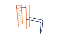 Шведская стенка, турник, брусья Куб