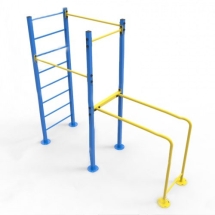 Шведская стенка, турник, брусья Куб