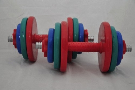 Гантель сборная виниловая. Вес 1 пары 25 кг. СВЕТ-25KG, фото 1