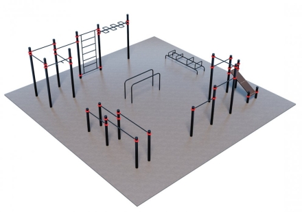 Проект Дворовая площадка для Воркаут и ГТО 2-1 (10 x 10 м), фото 2