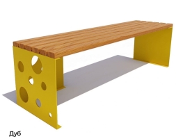 Скамейка уличная Сыр, Лиственница 1,8 м, фото 6