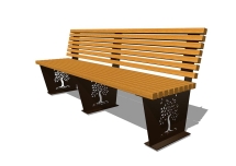 Диван парковый с фигурной резкой ДП002