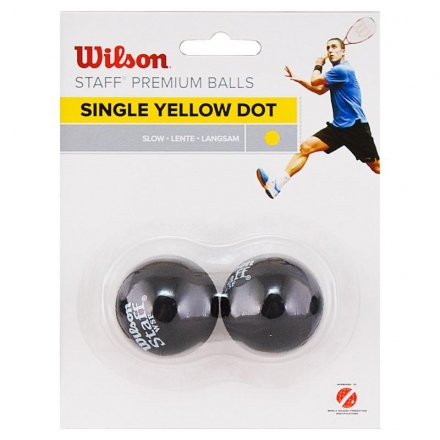 Мяч для сквоша Wilson Staff Yellow, профессиональный, спец. резина, фото 1