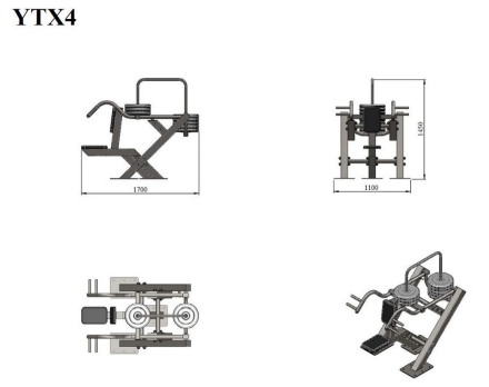 Уличный тренажер TORUDA &quot;Становая тяга&quot;, фото 2