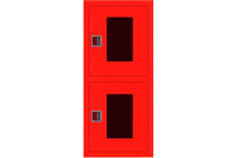 Встроенный, закрытый, вертикальный шкаф Карелпожлиния ШПК-ДУБЛЬ-320-21 ВЗВрК евро-ручка, в=1340, ш=580, г=230, 2-ПК, красный НФ-00000488-К НФ-00000102
