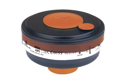 Фильтрующий картридж Delta Plus с защитой M9000 A2P3 для полнолицевых масок, упаковка из 4х фильтров M9000A2P3R, фото 1