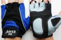 Перчатки вело F с петлями синие р.L