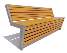 Парковая скамейка Техно, Сосна (брус 30х60) 1,2 м