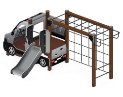 Детская игровая площадка Машинка (серый) горка Н750 ДИК 1.03.1.02-02, фото 2