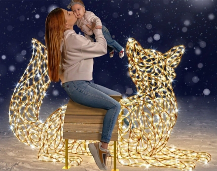 Световая фигура Скамейка «Лиса», фото 1