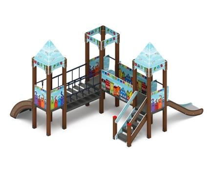 Детская игровая площадка Королевство (Коты) ДИК 1.15.03-21 H=900, фото 3