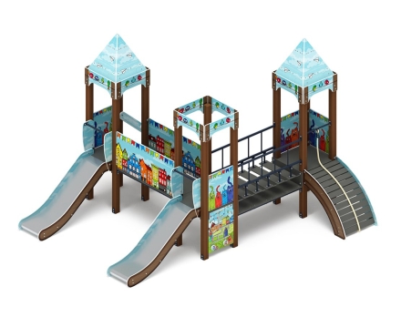 Детская игровая площадка Королевство (Коты) ДИК 1.15.03-21 H=900, фото 1