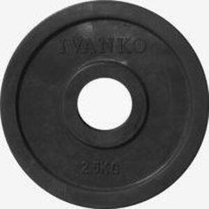 Диск JOHNS обрезиненный 2,5кг., d51мм., черный, фото 1