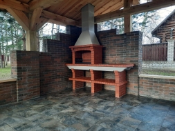 Печь Аристократ 704 Радиальный кирпич красный с коричневым, фото 1