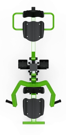 Жим ногами + жим от груди (зеленый) - Уличный тренажер - СТ 037-12, фото 6