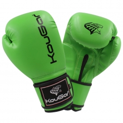 Перчатки боксерские KouGar KO500-14, 14oz, зеленый, фото 1