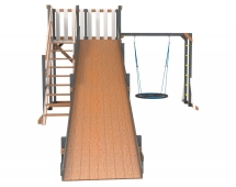 Деревянная зимняя горка Сорбет Мята №3 с рукоходом и гнездом Деревянная зимняя горка Сорбет Мята №3 с рукоходом и гнездом