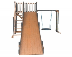 Деревянная зимняя горка Сорбет Мята №3 с рукоходом и гнездом, фото 3