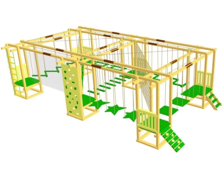 Детский веревочный парк 9 этапов (без страховки), фото 5