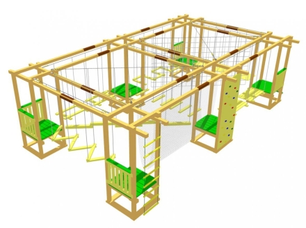 Детский веревочный парк 9 этапов (без страховки), фото 4