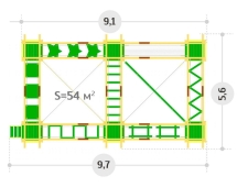 Детский веревочный парк 9 этапов (без страховки)