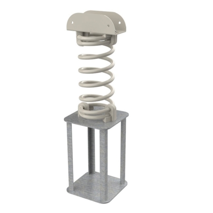 Качалка на пружине Construction machines Бульдозер для детской площадки - Крепление для бетонирования, фото 2