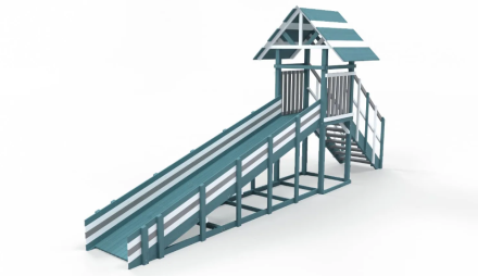 Зимняя горка Савушка Зима 5 (скат 5м) (Серый Индиго), фото 1