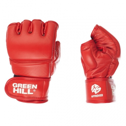 Перчатки для боевого самбо &quot;GREEN HILL&quot;, размер L, одобр. FIAS, красные, фото 1