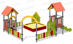 Песочный дворик Romana 109.06.00 с горкой для детской площадки, фото 1