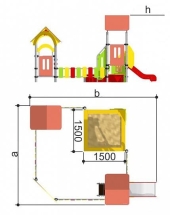 Песочный дворик Romana 109.06.00 с горкой для детской площадки Песочный дворик Romana 109.06.00 с горкой для детской площадки