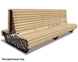 Скамейка уличная Ялта, Лиственница 1,5 м, фото 2