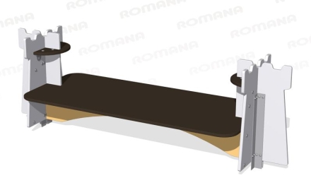 Скамейка Romana 057.55.00 двусторонняя для улицы, фото 3