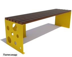 Скамейка уличная Сыр, Лиственница 2 м, фото 4