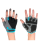 Перчатки для фитнеса SU-117, черные/серые/голубые