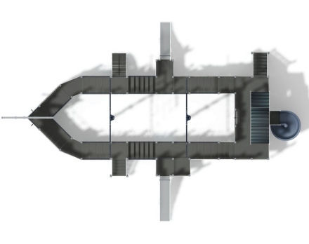 Детская игровая площадка Флагман (Лагуна) (винтовой скат) ДИК 2.03.3.03-12, фото 4