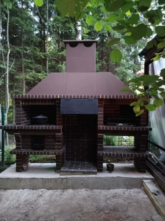 Печь Аристократ 832 Радиальный кирпич красный с коричневым, фото 3