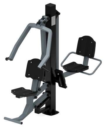 Жим ногами + жим от груди (серый) - Уличный тренажер - СТ 037-13, фото 4
