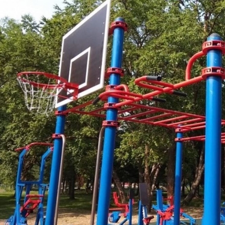 Баскетбольный щит с кольцом для норм ГТО S720 IronKing, фото 3