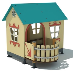 Домик с балконом для детской площадки