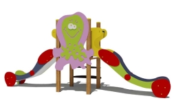 Горка двойная Медуза 08024 для детской площадки, фото 2 Горка двойная Медуза 08024 для детской площадки, фото 2