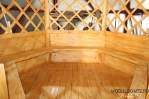 Шестигранная деревянная беседка №8 - 3х3м