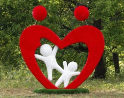 Топиари стела Семья - газон Deluxe+Eco, фото 1