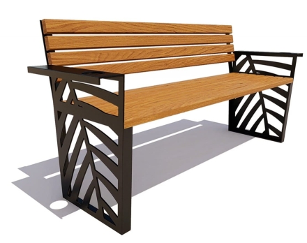 Скамейка парковая Крым сосна 0,6 м, фото 4