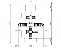 Детская игровая площадка Аэроплан ДИК 2.03.4.04-02 В джунглях Н=1200